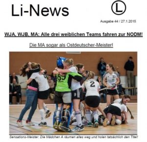 Li-News 44 UPDATE: So liefen die Ostdeutschen Meisterschaften!
