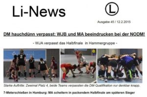 Li-News 45: MA und WJB verpassen ganz knapp die Qualifikation zur Deutschen Meisterschaft