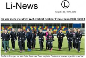 Li-News 56: WJA verliert knapp das Berliner Finale