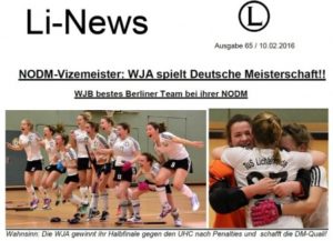 Li-News: Die große Ausgabe zur NODM von WJA und WJB!