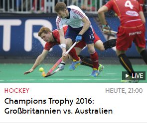 Die Champions Trophy der Männer LIVE auf Sportdeutschland.TV