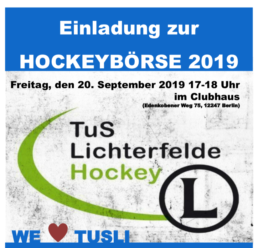 Verkaufen und Kaufen für die Hallensaison: Hockeybörse am 20. September