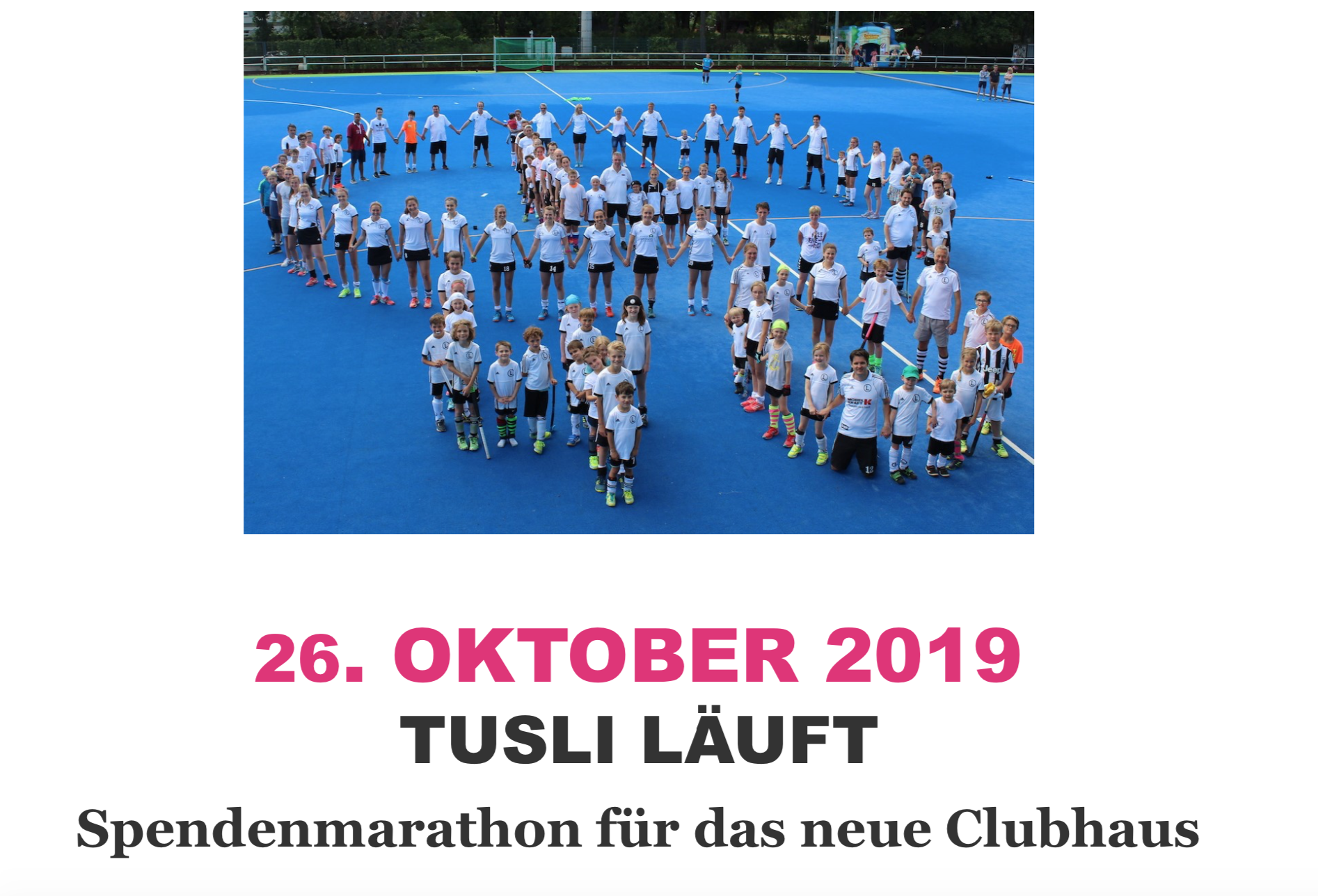 TuSLi läuft! Spendenmarathon für das neue Clubhaus